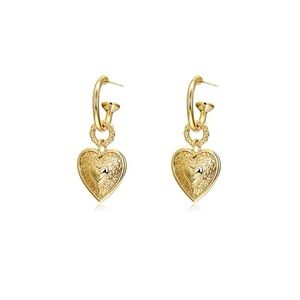 NEW - BOONEE Gold Plated Heart Earrings